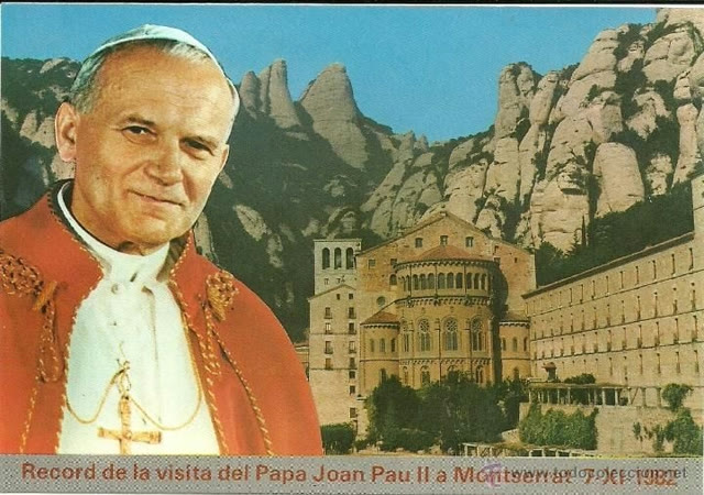 Souvenir de la visite du Pape Jean-Paul II à Montserrat, 7 novembre 1982